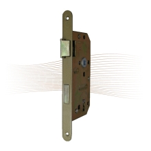 GERA 23 mortise lock, right, with rounded face plate, DIN 235/20
