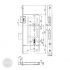 BASI Basi ES-925 mortise lock, right /20 dimensional drawing BASI Basi ES-925 mortise lock, right /20 dimensional drawing