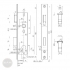 BASI Basi ES-946 tubular frame mortise lock, 25mm dimensional drawing