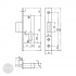 BASI Basi ES-987 auxiliary mortise lock, 30mm backset /24 dimensional drawing BASI Basi ES-987 auxiliary mortise lock, 30mm backset /24 dimensional drawing