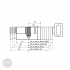 GERA 7100 B Variant profile knob cylinder dimensional drawing GERA 7100 B Variant profile knob cylinder dimensional drawing