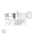 GERA 7100 B Variant profile knob cylinder dimensional drawing