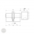 GERA 5803 H KC 30x30K profile knob cylinder, 5 keys dimensional drawing GERA 5803 H KC 30x30K profile knob cylinder, 5 keys dimensional drawing