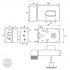 GERA 31 rim lock with door guard, brown dimensional drawing GERA 31 rim lock with door guard, brown dimensional drawing