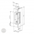 EFFEFF 17 electric strike 12V 100% ED universal dimensional drawing EFFEFF 17 electric strike 12V 100% ED universal dimensional drawing