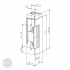 EFFEFF 37RR electric strike 12V DC universal dimensional drawing EFFEFF 37RR electric strike 12V DC universal dimensional drawing