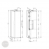 EFFEFF 9334RRVGL-10 glass door electric strike 12V DC universal dimensional drawing
