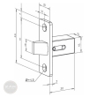 EFFEFF 802 mechanical latch bolt dimensional drawing EFFEFF 802 mechanical latch bolt dimensional drawing