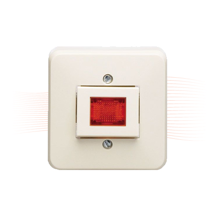 EFFEFF 1312 Unterbrechertaster mit rotem Betätigungsfeld, Aufputz