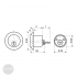 BASI CO EC profile external cylinder, 3 keys dimensional drawing