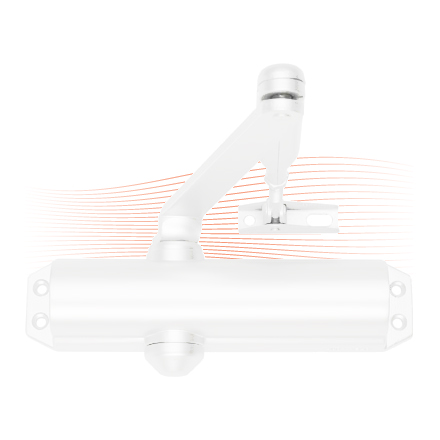ASSA ABLOY Assa Abloy DC120, EN 2/3/(4) ajtócsukó könyökös karral, fehér