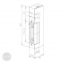 EFFEFF 119 electric strike 6-12V AC/DC universal dimensional drawing EFFEFF 119 electric strike 6-12V AC/DC universal dimensional drawing