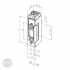 EFFEFF 111URR smoke protection electric strike 10-24V AC/DC universal dimensional drawing