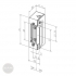 EFFEFF 111U.22 smoke protection electric strike 10-24V AC/DC universal ProFix 1 dimensional drawing