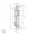 EFFEFF 914ZY glass door electric strike 6-12V AC/DC left dimensional drawing EFFEFF 914ZY glass door electric strike 6-12V AC/DC left dimensional drawing