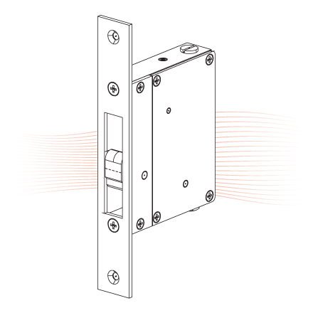 EFFEFF 310RR sliding door electric strike 12V DC universal