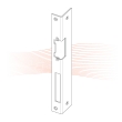 EFFEFF 422 iW bracket striking plate left stainless steel EFFEFF 422 iW bracket striking plate left stainless steel