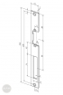 EFFEFF 338 HZ standard lapos előlap univerzális szürke méretezett rajz