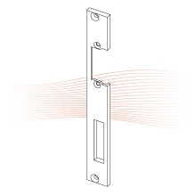 EFFEFF 354 HZ flat striking plate left smoothed, galvanised, zinc