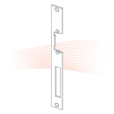 EFFEFF 426 HZ flat striking plate universal smoothed, galvanised, zinc