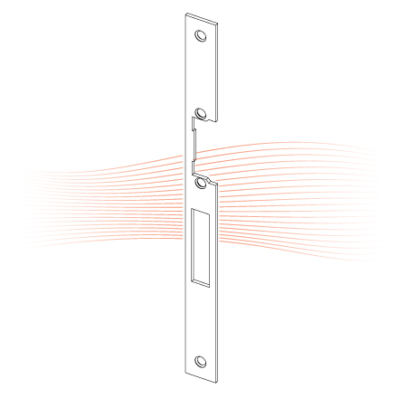 EFFEFF 467 HZ flat striking plate universal smoothed, galvanised, zinc