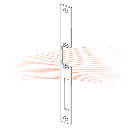 EFFEFF 355 HZ_fix flat striking plate left smoothed, galvanised, zinc