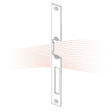 EFFEFF 355 HZ_fix flat striking plate left smoothed, galvanised, zinc EFFEFF 355 HZ_fix flat striking plate left smoothed, galvanised, zinc