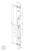 EFFEFF 003 HZ standard lapos előlap balos rozsdamentes acél méretezett rajz