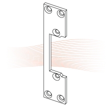 EFFEFF 107 kl short flat striking plate universal dust grey EFFEFF 107 kl short flat striking plate universal dust grey
