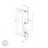 EFFEFF 152 kl_fix short flat striking plate left dust grey dimensional drawing EFFEFF 152 kl_fix short flat striking plate left dust grey dimensional drawing