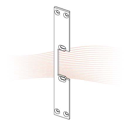 EFFEFF 457 kl short flat striking plate universal dust grey