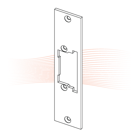 EFFEFF 522 kF ProFix 1 short striking plate universal stainless steel