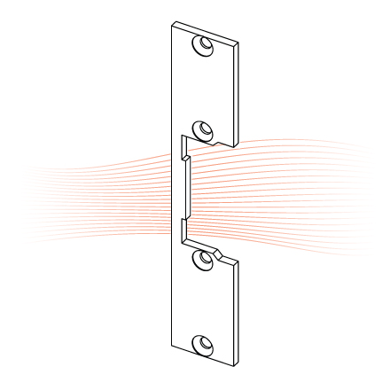 EFFEFF 689 ProFix 2 short striking plate universal stainless steel