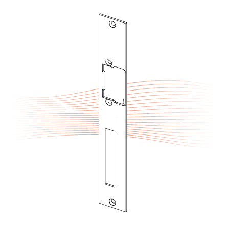 EFFEFF 033 HZF flat striking plate with latch guide left ducat gold