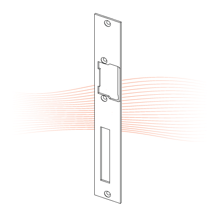 EFFEFF 034 HZF flat striking plate with latch guide left dust grey