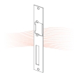 EFFEFF 034 HZF flat striking plate with latch guide left dust grey EFFEFF 034 HZF flat striking plate with latch guide left dust grey