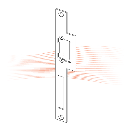 EFFEFF 310 Lap flat striking plate with latch guide left stainless steel