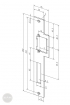 EFFEFF 405 HZF standard lapos nyelvvezetős előlap balos cink méretezett rajz