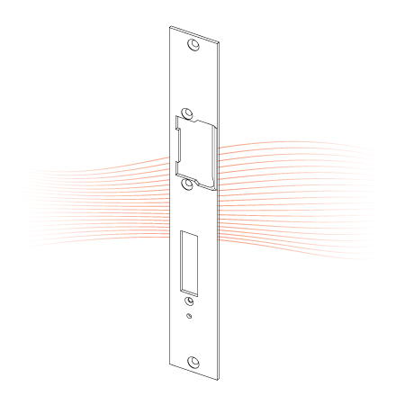 EFFEFF 851 HZF flat striking plate with latch guide left stainless steel