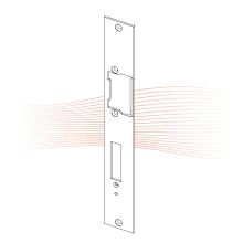 EFFEFF 851 HZF flat striking plate with latch guide left stainless steel