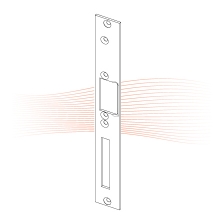 EFFEFF 031 HZF flat striking plate with latch guide left stainless steel EFFEFF 031 HZF flat striking plate with latch guide left stainless steel