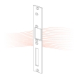 EFFEFF 031 HZF flat striking plate with latch guide left stainless steel EFFEFF 031 HZF flat striking plate with latch guide left stainless steel