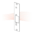 EFFEFF 030 kF short flat striking plate with latch guide left stainless steel EFFEFF 030 kF short flat striking plate with latch guide left stainless steel