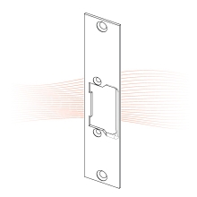 EFFEFF 286 kF short flat striking plate with latch guide left dust grey