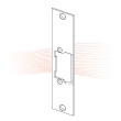 EFFEFF 286 kF short flat striking plate with latch guide left dust grey EFFEFF 286 kF short flat striking plate with latch guide left dust grey