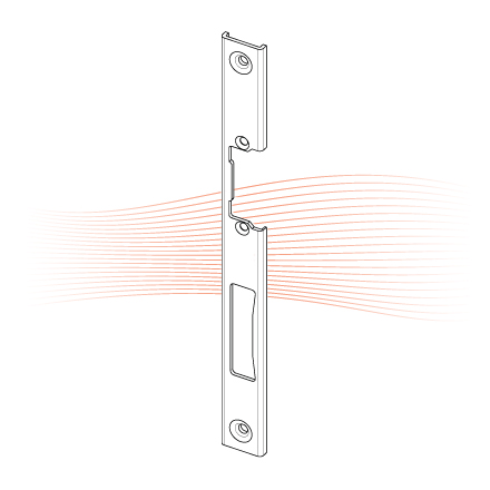 EFFEFF 391 HZ-U U-shaped striking plate left stainless steel