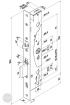 EFFEFF 509X security motor lock, 12-24V DC, 92/30/24 dimensional drawing