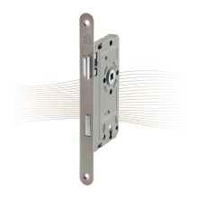 BASI ES 922 mortise lock, right, BK, with rounded face plate 235/20