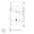 BASI ES 978 mortise lock PC right with angled face plate 280/20 dimensional drawing