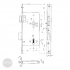 BASI ES 979 mortise lock PC right with angled face plate 280/20 dimensional drawing BASI ES 979 mortise lock PC right with angled face plate 280/20 dimensional drawing